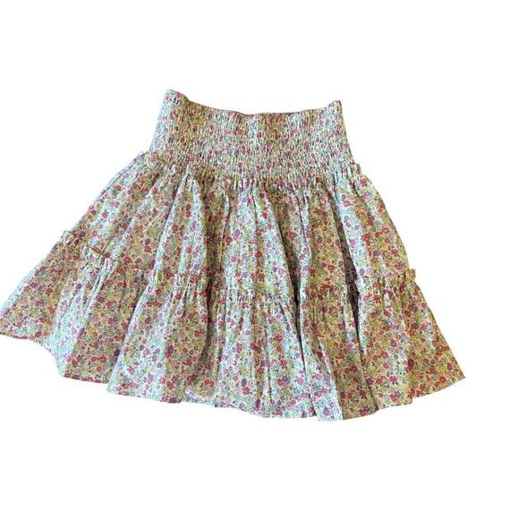 J.Marie Dresses & Skirts - J.Marie Pink/Purple Floral Smocked Mini Skirt Women Size S
